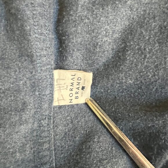 The Normal Brand Men’s Chamois Woven Button Front Shirt Blue | Sz XXL - Picture 8 of 9